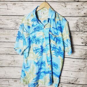 Rima Hawaiian Short Sleeve Button Down Shirt Size XL